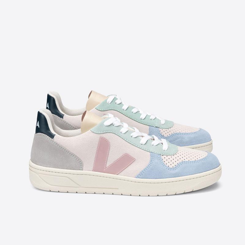 Tenis Veja Mujer Outlet - V-10 Zapatillas Multicolor Suede ES1397333